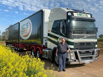 Founder of Hicks Transport, Brian Hicks. Freight deliveries with a long standing history in the Goulburn Valley. 